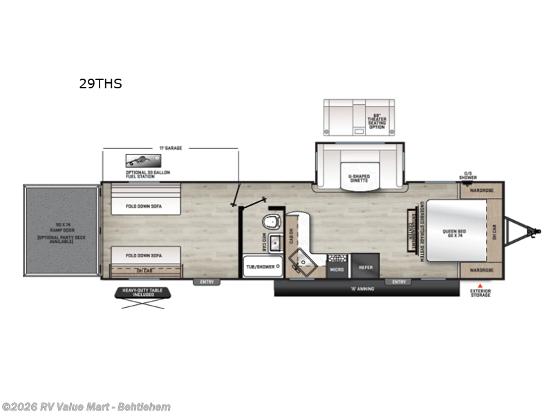 2026 Coachmen Catalina Trail Blazer 29THS - New Toy Hauler For Sale by RV Value Mart - Behtlehem in Bath, Pennsylvania features Slideout