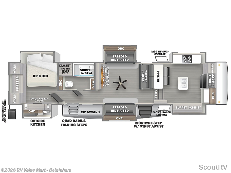 2022 Forest River Sierra Luxury 38FKOK - Used Fifth Wheel For Sale by RV Value Mart - Bethlehem in Bath, Pennsylvania