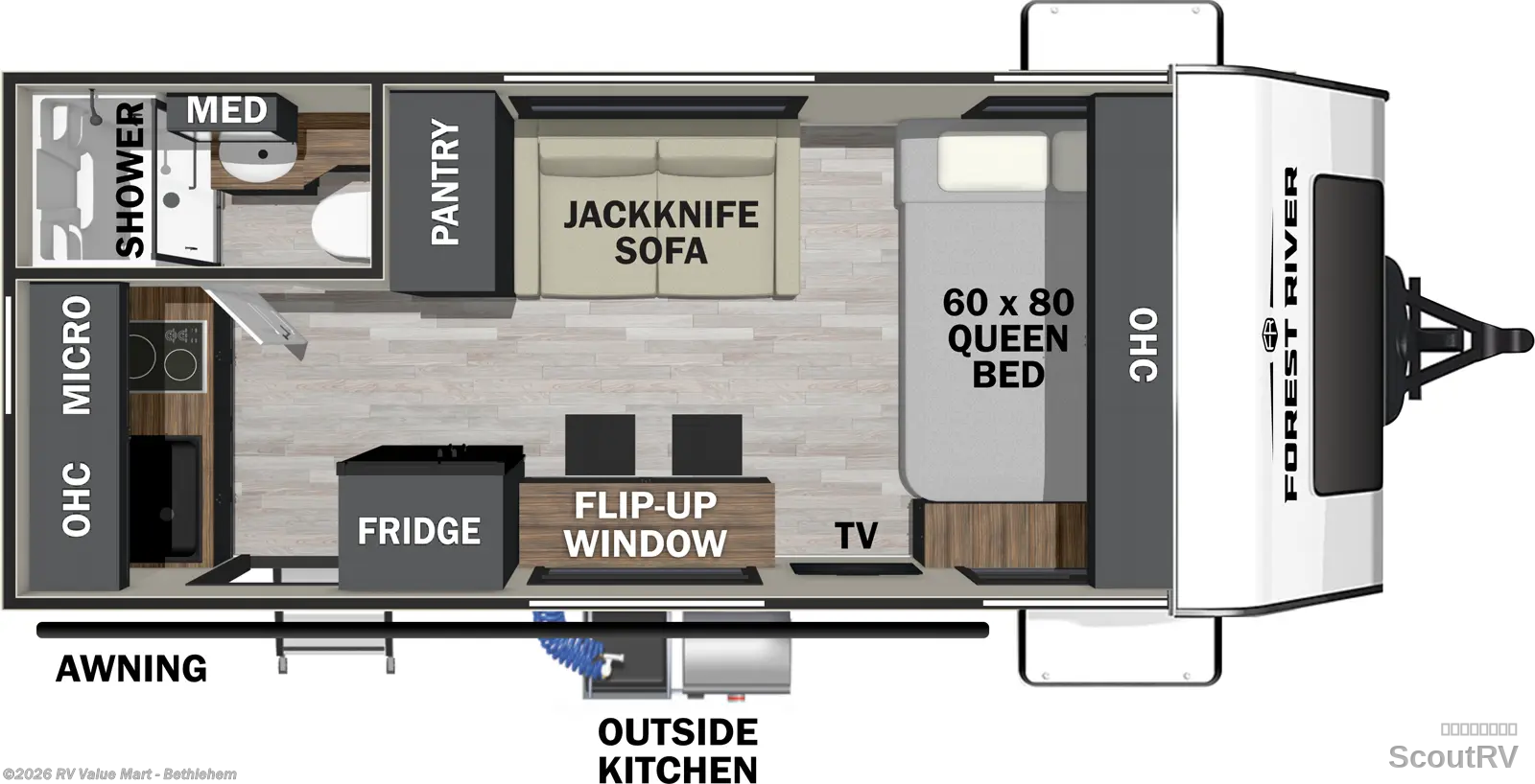 2026 Forest River IBEX 16MBJ-BM - New Travel Trailer For Sale by RV Value Mart - Bethlehem in Bath, Pennsylvania