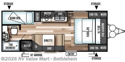 2018 Forest River Salem Cruise Lite 201BH - Used Travel Trailer For Sale by RV Value Mart - Bethlehem in Bath, Pennsylvania