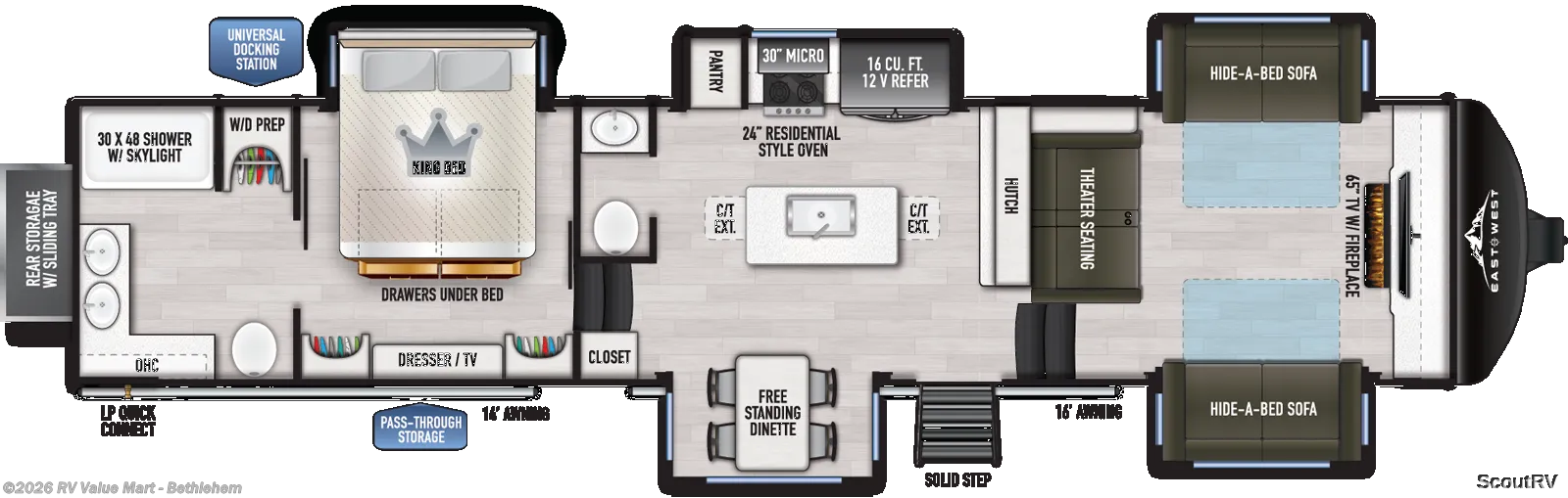 2027 East to West Ahara 380FL - New Fifth Wheel For Sale by RV Value Mart - Bethlehem in Bath, Pennsylvania