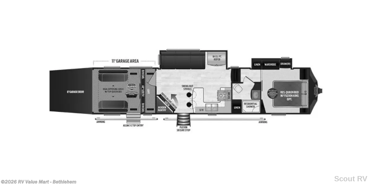 2018 Keystone Fuzion 369 - Used Fifth Wheel For Sale by RV Value Mart - Bethlehem in Bath, Pennsylvania