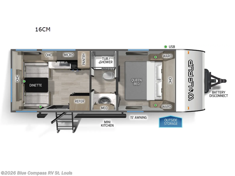2026 Forest River Cherokee Wolf Pup 16CM - New Travel Trailer For Sale by Blue Compass RV St. Louis in Eureka, Missouri