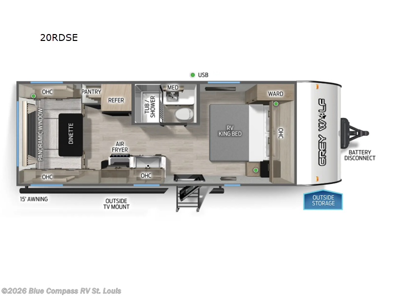 2026 Forest River Cherokee Grey Wolf 20RDSE - New Travel Trailer For Sale by Blue Compass RV St. Louis in Eureka, Missouri