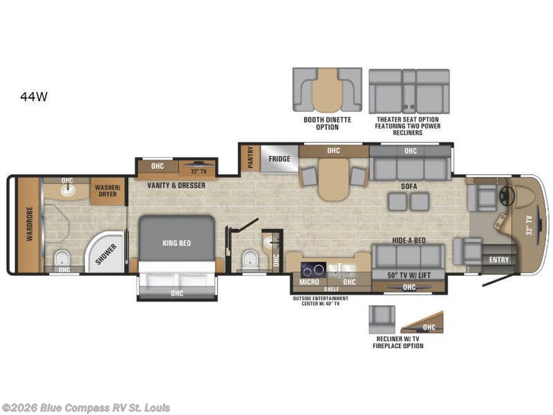 2019 Entegra Coach Anthem 44W - Used Class A For Sale by Blue Compass RV St. Louis in Eureka, Missouri features Slideout
