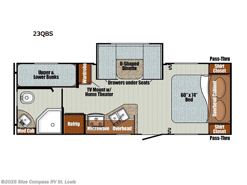 2022 Gulf Stream Vintage Cruiser 23QBS - Used Travel Trailer For Sale by Blue Compass RV St. Louis in Eureka, Missouri features Slideout