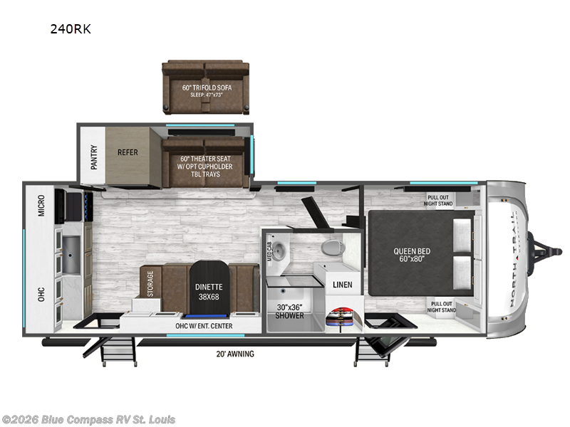 2027 Heartland North Trail 240RK - New Travel Trailer For Sale by Blue Compass RV St. Louis in Eureka, Missouri features Slideout
