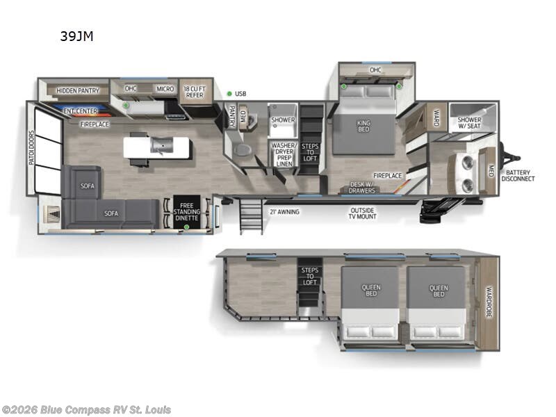 2027 Forest River Timberwolf 39JM - New Destination Trailer For Sale by Blue Compass RV St. Louis in Eureka, Missouri