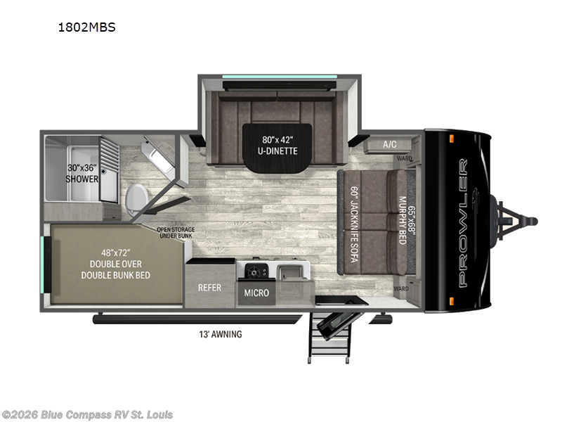 2027 Heartland Prowler 1802MBS - New Travel Trailer For Sale by Blue Compass RV St. Louis in Eureka, Missouri features Slideout