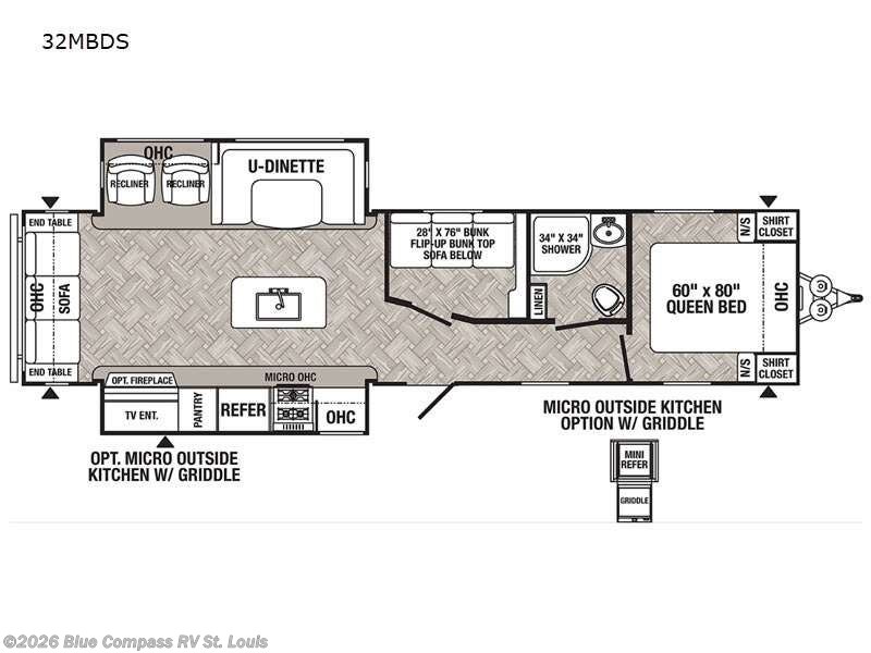 2022 Palomino Puma3 32MBDS - Used Travel Trailer For Sale by Blue Compass RV St. Louis in Eureka, Missouri features Slideout