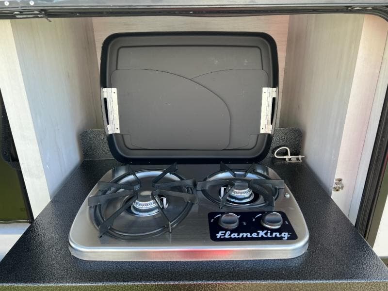 Flame King 2-Burner Drop-In RV Cooktop Stove, Includes Cover