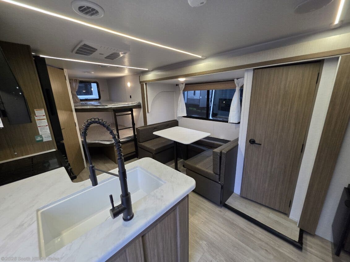 2026 Forest River EVO Lite 2405BHX - New Travel Trailer For Sale by South Hill RV Sales in Yelm, Washington features Queen Bed, Microwave, Stereo System, Skylight, TV Antenna