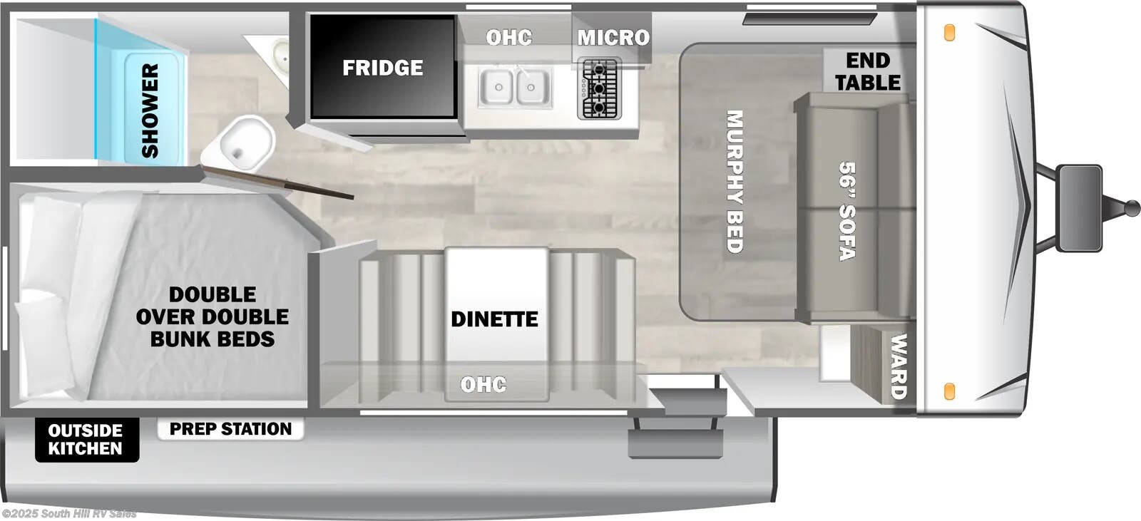 Floorplan of 2026 Forest River EVO Select 179DB