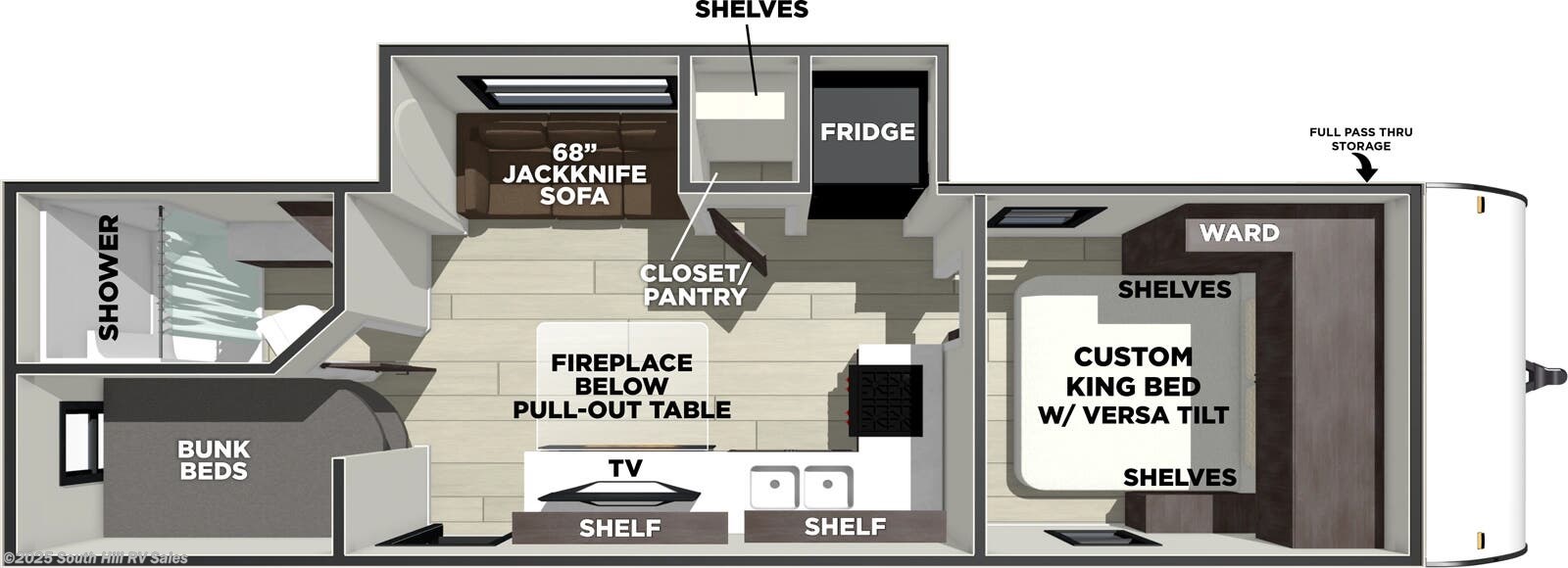 Floorplan of 2026 Forest River EVO 260ICE