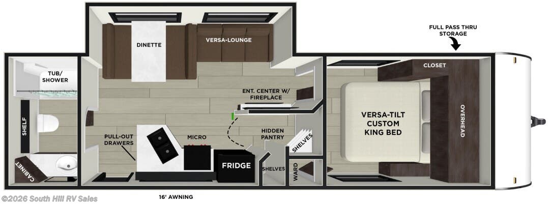 Floorplan of 2026 Forest River EVO Lite 25ICE