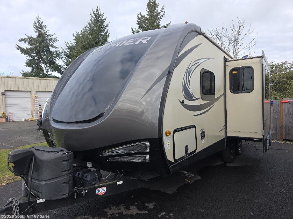 2018 Keystone Bullet Premier 22RBPR - Used Travel Trailer For Sale by South Hill RV Sales in Yelm, Washington features External Shower, Stove Top Burner, Furnace, Converter, Roof Vents