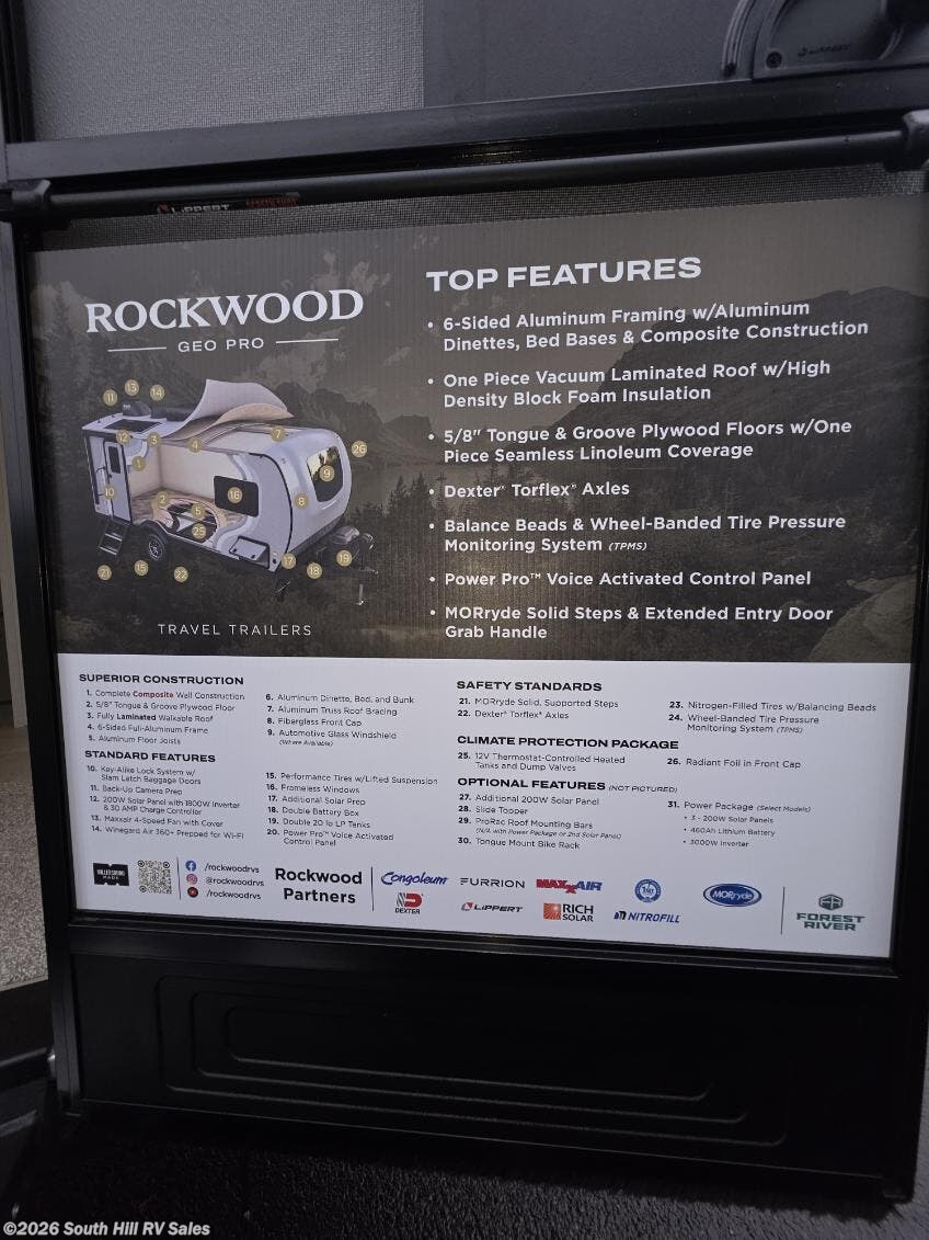 New 2026 Forest River Rockwood Geo Pro G15TB available in Yelm, Washington