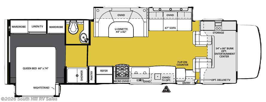 Floorplan of 2013 Forest River Sunseeker 3010DS