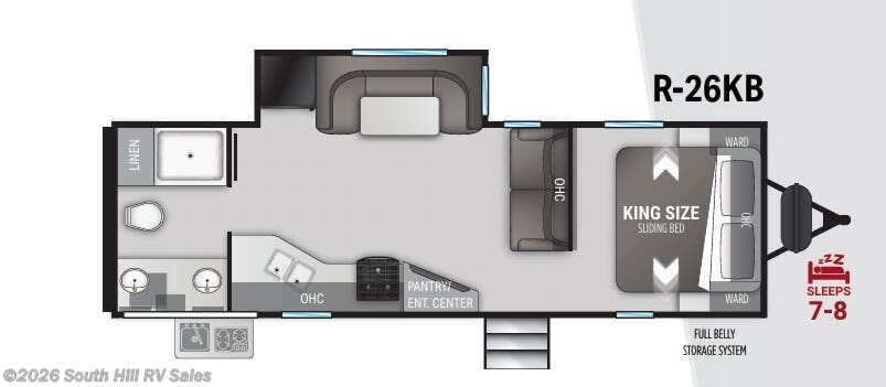 Floorplan of 2021 Cruiser RV Radiance 26KB