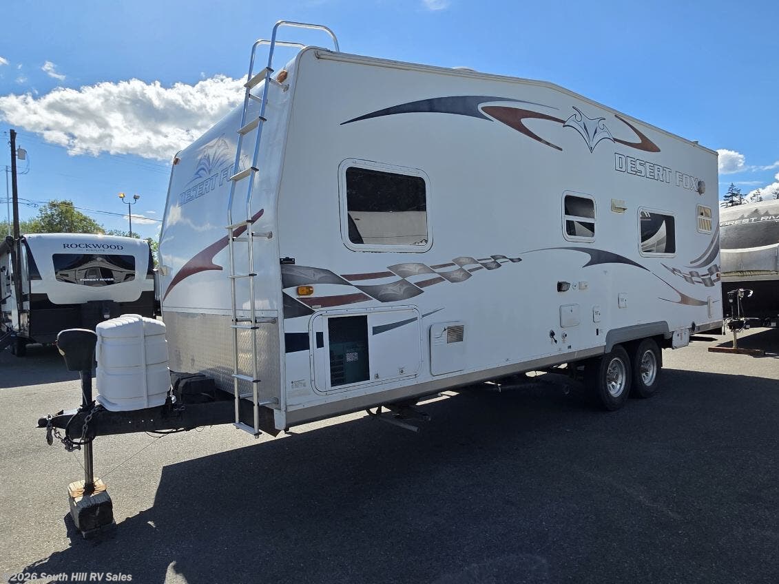 2010 Northwood Desert Fox 24 - Used Toy Hauler For Sale by South Hill RV Sales in Yelm, Washington features Stove, Water Heater, Converter, Toilet, Generator