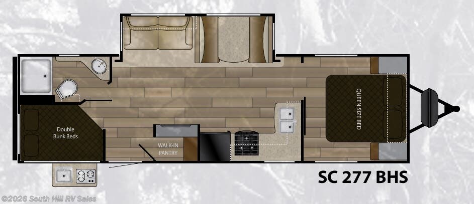 Floorplan of 2018 Cruiser RV Shadow Cruiser 277BHS
