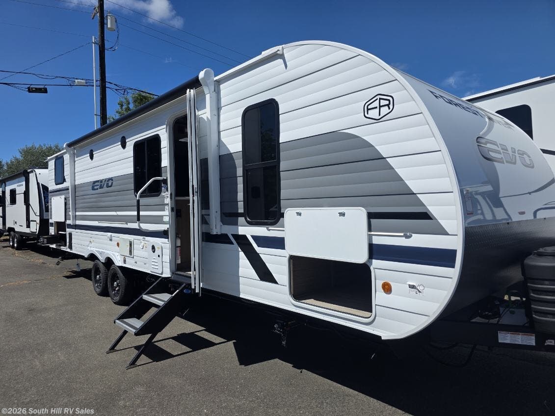2027 Forest River EVO Lite 2750BHX - New Travel Trailer For Sale by South Hill RV Sales in Yelm, Washington features Fire Extinguisher, Microwave, Stove Top Burner, Toilet, Refrigerator