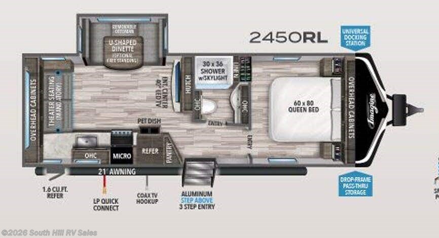Floorplan of 2020 Grand Design Imagine 2450RL
