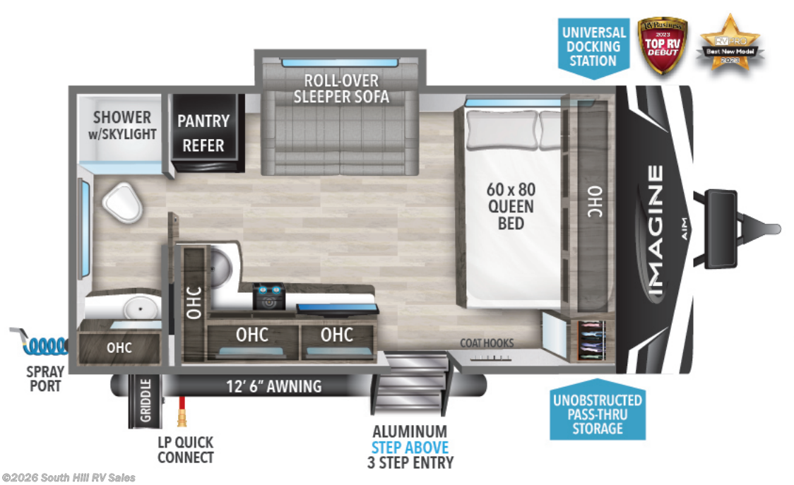 Floorplan of 2023 Grand Design Imagine AIM 16ML