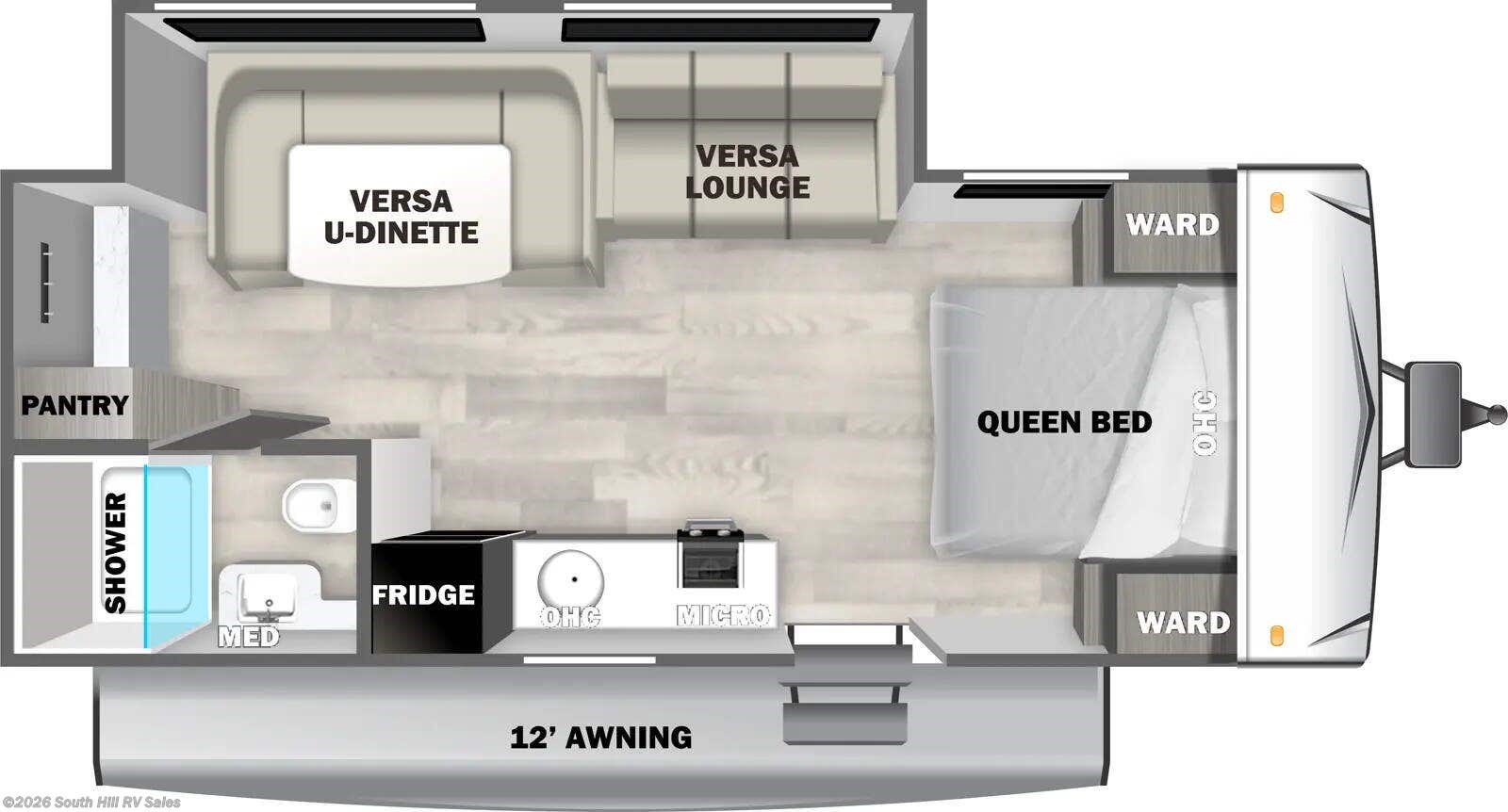 Floorplan of 2025 Forest River EVO Select 192SS