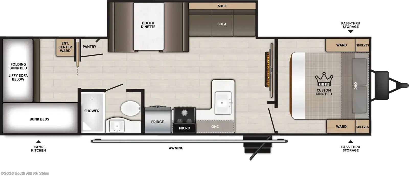 Floorplan of 2027 Forest River Salem Cruise Lite 273QBXL