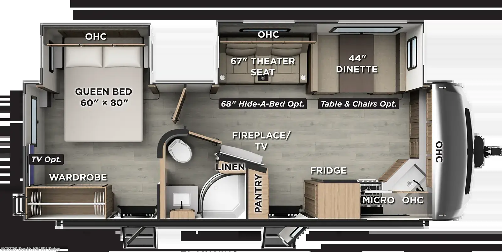 Floorplan of 2027 Forest River Rockwood Ultra Lite 2608BS