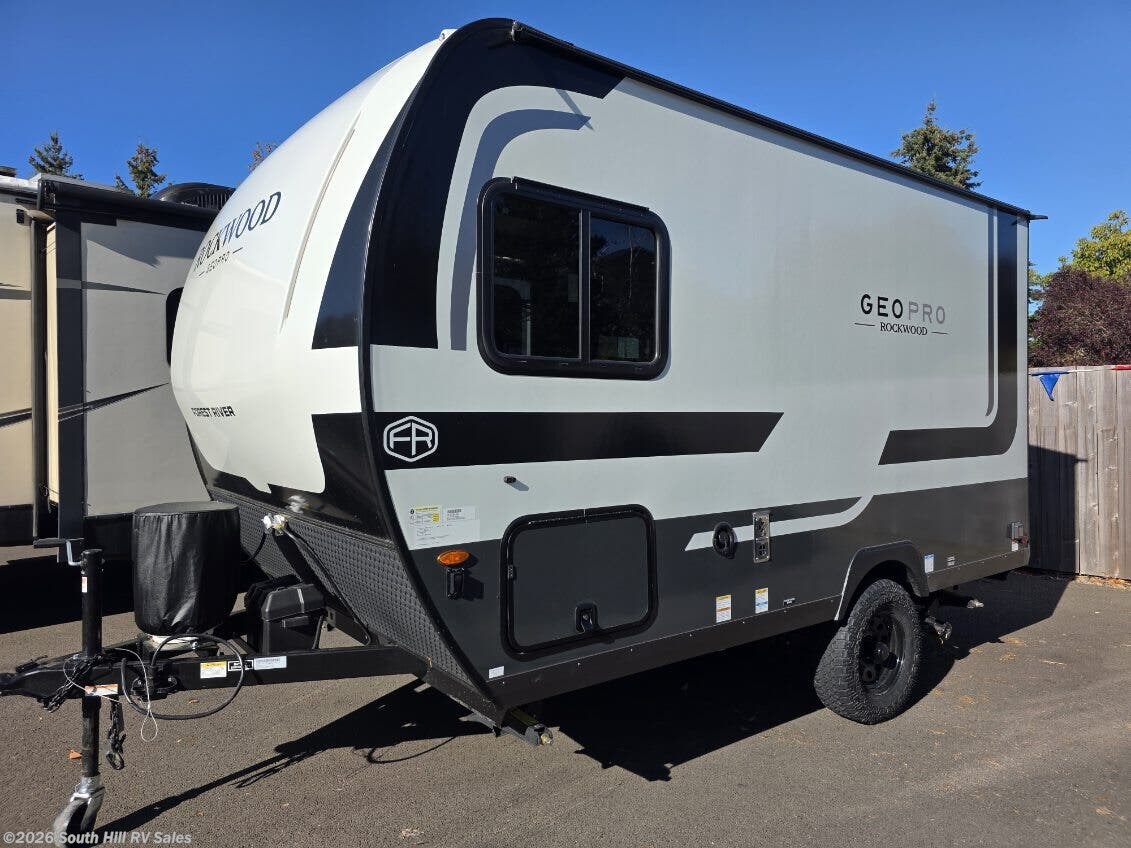 2027 Forest River Rockwood Geo Pro G13LE - Used Travel Trailer For Sale by South Hill RV Sales in Yelm, Washington features Converter, LP Detector, Solar Prep, Self Contained, Air Conditioning