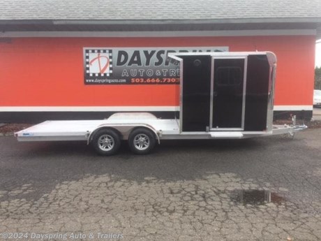 CARGOPRO X-SERIES TRAILER!!!!

* ALL ALUMINUM CONSTRUCTION
* 8&#39; FRONT BOX
* 14&#39; DECK
* SMOOTH SCREWLESS SIDES
* ALUMINUM DECK W/ 4 DRINGS
* RV SIDE DOOR WITH WINDOW
* FOLD UP COUCH/BED COMBO
* 110V PACKAGE W/ 12V INVERTER AND BATTERY
* CUSTOM FRONT CABINETS W/ WARDROBE CLOSET
* RECESSED LED LIGHTING INTERIOR AND EXTERIOR
* LED LOADING LIGHTS
* KICKER SOUND SYSTEM EXTERIOR/INTERIOR SPEAKERS WITH SUB AND AMP
* TOSION 5200LB AXLES
* CUSTOM ALUMINUM WHEELS
* STOW AWAY HD RAMPS
* REMOVAVLE FENDERS
* LIFETIME WARRANTY!!!!#T-513
* OTHER SIZES AND OPTIONS AVAILABLE ! LET US ORDER THE ONE THAT RIGHT FOR YOU!Let us help you find the right trailer for your needs! If we don&#39;t have it, we will custom order it for you, and configure it perfectly for your specific application. Our goal is to make sure you have the right trailer and accessories to fit your needs and to make it a pleasant and enjoyable experience buying your new trailer.We take all kinds of trades just let us know what you have.Financing rates ARE LOWER THROUGH CREDIT UNIONS.We are a CUDL dealer. Dayspring Auto &amp; Trailers786 NE BurnsideGresham, OR 97030 503-666-7300 DA2659