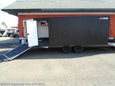 This is a Snopro flat black loaded up snowmobile trailer.This is a all aluminum snowmobile trailer that is 18 foot floor plus the v-nose and it is no basic trailer.We put 9 inches of extra height in this one. It has a nice flat black paint with a 24 inch stone guard. It is sitting on tandem 3500 torsion axles with brakes on both axles and premium wheels It has a fully finish interior with white vinyl faced luan walls and ceiling and both fully insulated .A 40k btu furnace to keep you warm. We upgraded the dome lights to 18 inch led lights so you have plenty of light when you need it. The flooring is upgraded to quad-ply flooring which looks great plus it is very durable. It has a 24x36 sliding window with a screen. Both front a rear ramp doors for easy loading and unloading as well as a RV style side door. We upgrade the seven way trailer plug to a arctic flex plug so you have no issues. And more.

LET US HELP YOU FIND THE RIGHT TRAILER FOR YOUR NEEDS IF WE DON&#39;T HAVE IT WILL BE MORE THEN HAPPY TO ORDER IT FOR YOU OUR GOAL IS TO MAKE SURE YOU HAVE THE RIGHT TRAILER AND ACCESSORIES TO FIT YOUR NEEDS AND TO MAKE IT A VERY GOOD EXPERIENCE BUYING YOUR NEW TRAILER.
WE TAKE ALL KINDS OF TRADES JUST LET US KNOW WHAT YOU HAVE
FINANCING RATES ARE LOWER THROUGH CREDIT UNIONS. WE ARE ALSO A CUDL DEALER

DAYSPRING AUTO&amp; TRAILERS
786 NE BURNSIDE
GRESHAM OREGON 97030
503-666-7300
DA2659