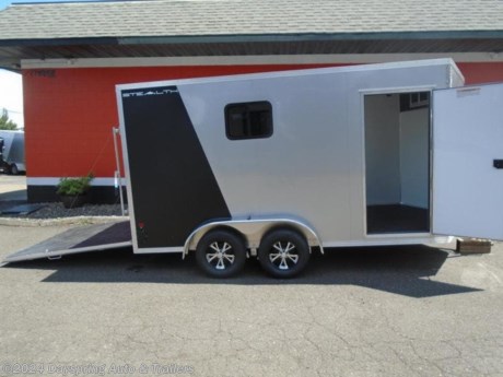 This is a 7 feet wide by 14 feet long plus the slant v-nose with 6 inches of extra height sitting on tandem 3500# axles with brakes on both and nice premium wheels.And this one has silver front paint and the rear is flat black. Inside is fully finish with white walls and the ceiling liner the floor is the very durable TPO flooring with a front upper cabinet done in the orange color and it has 2 dome lights . Outside it has a rv style side door and a rear ramp door and some rear loading jacks premium tail lights and more #T-1056

AT DAYSPRING, IT IS OUR GOAL TO HELP YOU FIND THE RIGHT TRAILER FOR YOUR NEEDS.
IF WE DON&#39;T HAVE IT, WE WILL BE MORE THAN HAPPY TO ORDER IT FOR YOU.
WE WANT TO MAKE SURE THAT YOU HAVE THE RIGHT TRAILER AND ACCESSORIES TO FIT YOUR NEEDS.

CONTACT US AND HAVE A GREAT EXPERIENCE BUYING YOUR NEW TRAILER!

TRADES ARE NO PROBLEM; JUST LET US KNOW WHAT YOU HAVE.

FINANCING RATES ARE LOWER THROUGH CREDIT UNIONS.. WE ARE A CERTIFIED CUDL DEALER