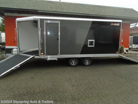 This is a new all aluminum enclosed snowmobile trailer and it is loaded it is 6 feet 8 inches tail inside and in is fully insulated both walls and ceiling and has a 40k furnace with nice white walls and ceiling 1 sliding windows and nice over cabinet and a battery and a 110 package with a couple of plugs nice premium wheels a rv style side door with a step and a fuel door all led running lights and dome lights and a lot more

AT DAYSPRING, IT IS OUR GOAL TO HELP YOU FIND THE RIGHT TRAILER FOR YOUR NEEDS.
IF WE DON&#39;T HAVE IT, WE WILL BE MORE THAN HAPPY TO ORDER IT FOR YOU.
WE WANT TO MAKE SURE THAT YOU HAVE THE RIGHT TRAILER AND ACCESSORIES TO FIT YOUR NEEDS.

CONTACT US AND HAVE A GREAT EXPERIENCE BUYING YOUR NEW TRAILER!

TRADES ARE NO PROBLEM; JUST LET US KNOW WHAT YOU HAVE.

FINANCING RATES ARE LOWER THROUGH CREDIT UNIONS . WE ARE A CERTIFIED CUDL DEALER
VISIT OUR WEB SITE AT WWW.DAYSPRINGAUTO.COM

DAYSPRING AUTO &amp; TRAILERS
786 NE BURNSIDE
GRESHAM OREGON 97030
503-666-7300
DA2659