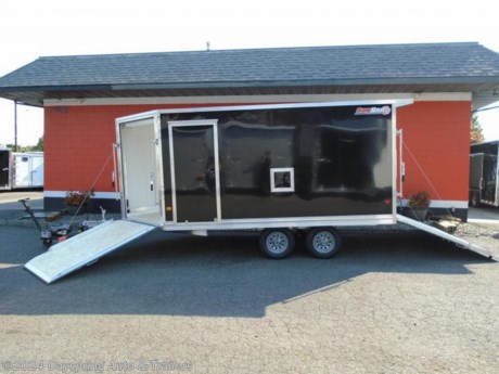 This is a new all aluminum enclosed snowmobile trailer and it is loaded it is 6 feet 8 inches tail inside and in with nice white walls and ceiling with a rear door opening height of 78 inches 1 sliding windows a rv style side door w and a fuel door and a Front and rear Ramp w/Spring Assist and tapered ends. 15&quot; Inches radial trailer tires. 2 full length rows of slide track to tie down your sleds all led running lights and dome lights rear spoiler with loading lights and a lot more

AT DAYSPRING, IT IS OUR GOAL TO HELP YOU FIND THE RIGHT TRAILER FOR YOUR NEEDS.
IF WE DON&#39;T HAVE IT, WE WILL BE MORE THAN HAPPY TO ORDER IT FOR YOU.
WE WANT TO MAKE SURE THAT YOU HAVE THE RIGHT TRAILER AND ACCESSORIES TO FIT YOUR NEEDS.

CONTACT US AND HAVE A GREAT EXPERIENCE BUYING YOUR NEW TRAILER!

TRADES ARE NO PROBLEM; JUST LET US KNOW WHAT YOU HAVE.

FINANCING RATES ARE LOWER THROUGH CREDIT UNIONS. WE ARE A CERTIFIED CUDL DEALER
VISIT OUR WEB SITE AT WWW.DAYSPRINGAUTO.COM

DAYSPRING AUTO &amp; TRAILERS
786 NE BURNSIDE
GRESHAM OREGON 97030
503-666-7300
DA2659