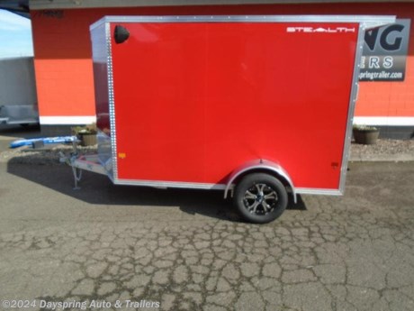 This is a 6 foot wide by 10 feet long plus the v-nose and it is 79 inches tail inside and 76 inches tail at the rear door. This one is sitting on a 3500# axle with 15&quot; trailer radial tires. This one has a rear spoiler with 3 loading lights in it the inside has a white luan ceiling and a side rv style door and a rear ramp door

AT DAYSPRING, IT IS OUR GOAL TO HELP YOU FIND THE RIGHT TRAILER FOR YOUR NEEDS.
IF WE DON&#39;T HAVE IT, WE WILL BE MORE THAN HAPPY TO ORDER IT FOR YOU.
WE WANT TO MAKE SURE THAT YOU HAVE THE RIGHT TRAILER AND ACCESSORIES TO FIT YOUR NEEDS.

CONTACT US AND HAVE A GREAT EXPERIENCE BUYING YOUR NEW TRAILER!

TRADES ARE NO PROBLEM; JUST LET US KNOW WHAT YOU HAVE.

FINANCING RATES ARE LOWER THROUGH CREDIT UNIONS WE ARE A CERTIFIED CUDL DEALER