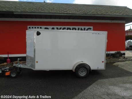 This is a 6 foot wide by 12 feet long plus the v-nose and it is 79 inches tail inside and 70 inches tail at the rear door. This one is sitting on a 3500# axle with 15&quot; trailer radial tires. and a side rv style door and a rear ramp door

AT DAYSPRING, IT IS OUR GOAL TO HELP YOU FIND THE RIGHT TRAILER FOR YOUR NEEDS.
IF WE DON&#39;T HAVE IT, WE WILL BE MORE THAN HAPPY TO ORDER IT FOR YOU.
WE WANT TO MAKE SURE THAT YOU HAVE THE RIGHT TRAILER AND ACCESSORIES TO FIT YOUR NEEDS.

CONTACT US AND HAVE A GREAT EXPERIENCE BUYING YOUR NEW TRAILER!

TRADES ARE NO PROBLEM; JUST LET US KNOW WHAT YOU HAVE.

FINANCING RATES ARE LOWER THROUGH CREDIT UNIONS WE ARE A CERTIFIED CUDL DEALER