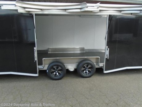 This is a loaded Alcom Stealth car hauler that is 8.5 feet wide by 26 feet long sitting on tandem 5200# torsion spread axles with brakes on both axles with premium wheels and it is loaded inc, Elite escape door, tpo flooring, fully finish interior with white luan , front upper and lower cabinets, 4 heavy duty d-rings,110Volt Package #2 - [(1) 30A Breaker Panel and Moto base Plug, (2) 3-Way Wall Switches, (1) GFI
Wall Receptacle, (1) Standard Wall Receptacle, , (2) LED Wraparound Lights, , aluminum starter flap, 48&quot; rv side door, rear bogey wheels. premium tail, lights with reverse lights and 6&#39; starter ramps And more come check this car hauler out

AT DAYSPRING, IT IS OUR GOAL TO HELP YOU FIND THE RIGHT TRAILER FOR YOUR NEEDS.
IF WE DON&#39;T HAVE IT, WE WILL BE MORE THAN HAPPY TO ORDER IT FOR YOU.
WE WANT TO MAKE SURE THAT YOU HAVE THE RIGHT TRAILER AND ACCESSORIES TO FIT YOUR NEEDS.

CONTACT US AND HAVE A GREAT EXPERIENCE BUYING YOUR NEW TRAILER!

TRADES ARE NO PROBLEM; JUST LET US KNOW WHAT YOU HAVE.

FINANCING RATES AS LOW ARE LOWER THROUGH CREDIT UNIONS WE ARE A CERTIFIED CUDL DEALER