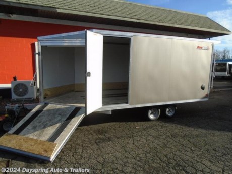 This is a new all aluminum enclosed snowmobile trailer and it is loaded it is 6 feet 4 inches tail inside and in with nice white walls and a rv style side door w and a front ramp to drive out 2 full length rows of slide track to tie down your sleds ski guides on the floor rear spoiler with loading lights all led running lights and dome lights and a lot more

AT DAYSPRING, IT IS OUR GOAL TO HELP YOU FIND THE RIGHT TRAILER FOR YOUR NEEDS.
IF WE DON&#39;T HAVE IT, WE WILL BE MORE THAN HAPPY TO ORDER IT FOR YOU.
WE WANT TO MAKE SURE THAT YOU HAVE THE RIGHT TRAILER AND ACCESSORIES TO FIT YOUR NEEDS.

CONTACT US AND HAVE A GREAT EXPERIENCE BUYING YOUR NEW TRAILER!

TRADES ARE NO PROBLEM; JUST LET US KNOW WHAT YOU HAVE.

FINANCING RATES ARE LOWER THROUGH CREDIT UNIONS .. WE ARE A CERTIFIED CUDL DEALER
VISIT OUR WEB SITE AT WWW.DAYSPRINGAUTO.COM

DAYSPRING AUTO &amp; TRAILERS
786 NE BURNSIDE
GRESHAM OREGON 97030
503-666-7300
DA2659