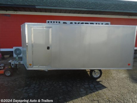 This is a new model for this year it is a Alcom Snopro Hybrid 2.0 it is the prefect 2 place snowmobile trailer it is 101 inches wide by 14 feet long plus the v-nose it is all aluminum with all led running lights and a rv style side door with a ramp rear door the inside has track mats and ski guides new trax grabbers on the ramp door upgrade to aluminum premium wheels rear tapered rear ramp door. Come check this great trailer out

AT DAYSPRING, IT IS OUR GOAL TO HELP YOU FIND THE RIGHT TRAILER FOR YOUR NEEDS.
IF WE DON&#39;T HAVE IT, WE WILL BE MORE THAN HAPPY TO ORDER IT FOR YOU.
WE WANT TO MAKE SURE THAT YOU HAVE THE RIGHT TRAILER AND ACCESSORIES TO FIT YOUR NEEDS.

CONTACT US AND HAVE A GREAT EXPERIENCE BUYING YOUR NEW TRAILER!

TRADES ARE NO PROBLEM; JUST LET US KNOW WHAT YOU HAVE.

FINANCING RATES ARE LOWER THROUGH CREDIT UNIONS WE ARE A CERTIFIED CUDL DEALER
