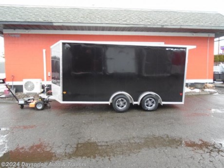 This the prefect Atv/Utv trailer. First it is all aluminum. It is 7.5 feet wide by 16 feet long with the inside is 7 feet one inch tall and the rear door opening is 81 inches tail. It has 3500# torsion spread axles with brakes on both axles and premium wheels for a nice ride and white luan ceiling The flooring is one the best on the market is fully water prof. All led running lights. A rear spoiler with loading lights. This one has slide track for easy tie down points. Come check out this sharp trailer . This trailer has a small dent in the chrome nose

AT DAYSPRING, IT IS OUR GOAL TO HELP YOU FIND THE RIGHT TRAILER FOR YOUR NEEDS.
IF WE DON&#39;T HAVE IT, WE WILL BE MORE THAN HAPPY TO ORDER IT FOR YOU.
WE WANT TO MAKE SURE THAT YOU HAVE THE RIGHT TRAILER AND ACCESSORIES TO FIT YOUR NEEDS.

CONTACT US AND HAVE A GREAT EXPERIENCE BUYING YOUR NEW TRAILER!

TRADES ARE NO PROBLEM; JUST LET US KNOW WHAT YOU HAVE.

FINANCING RATES ARE LOWER THROUGH CREDIT UNIONS WE ARE A CERTIFIED CUDL DEALER