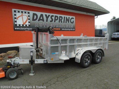 THIS TRAILER WAS STOLEN ON 10/04/23 REWARD This is a 6x12 Cargopro all aluminum dump trailer with 24&quot; sides and premium wheels and ready to go to work

Introducing the all-new 2022 CargoPro 6x12 Dump Trailer: Unleash the Power of Efficiency!
Are you tired of wasting time and energy on manual loading and unloading? Upgrade your hauling game with the revolutionary 2022 CargoPro 6x12 Dump Trailer. Designed to handle any job with ease, this trailer is built to deliver exceptional performance and unparalleled convenience.
Key Features:

1. Impressive Load Capacity: With a generous payload capacity of up to 8248 pounds, the CargoPro Dump Trailer can handle heavy-duty hauling tasks effortlessly. Say goodbye to multiple trips and maximize your productivity.
2. Easy Dumping System: Our hydraulic dump feature allows you to unload your cargo quickly and efficiently. Just activate the hydraulic lift system, and watch as your load effortlessly tilts and empties at the touch of a button.
3. Durable Construction: Built to last, the CargoPro Dump Trailer is constructed with high-quality materials, ensuring strength and longevity. Its sturdy aluminum frame and reinforced sides can withstand the toughest conditions, making it perfect for construction sites, landscaping projects, and more.
4. Convenient Size: The 6x12 dimensions strike the perfect balance between spaciousness and maneuverability. Whether you&#39;re navigating tight city streets or rough terrains, this trailer offers the versatility you need to get the job done.
5. Versatile Applications: From hauling construction materials, landscaping supplies, and debris to transporting equipment or motorcycles, the CargoPro Dump Trailer adapts to various hauling needs. Its rear gate allow for easy loading and unloading, providing flexibility for different cargo types.
6. Enhanced Safety: The CargoPro Dump Trailer is equipped with advanced safety features to ensure your peace of mind on the road. From LED lights for increased visibility to an electric brake system for improved stopping power, your safety is our top priority.

Upgrade your hauling game with the 2022 CargoPro 6x12 Dump Trailer and experience a new level of efficiency. Don&#39;t settle for less when you can have the best. Visit your nearest authorized dealer today and seize the power of convenience and reliability. Get ready to revolutionize your hauling experience with CargoPro!


AT DAYSPRING, IT IS OUR GOAL TO HELP YOU FIND THE RIGHT TRAILER FOR YOUR NEEDS.

IF WE DON&#39;T HAVE IT, WE WILL BE MORE THAN HAPPY TO ORDER IT FOR YOU.
WE WANT TO MAKE SURE THAT YOU HAVE THE RIGHT TRAILER AND ACCESSORIES TO FIT YOUR NEEDS.

CONTACT US AND HAVE A GREAT EXPERIENCE BUYING YOUR NEW TRAILER!

TRADES ARE NO PROBLEM; JUST LET US KNOW WHAT YOU HAVE.

FINANCING RATES CREDIT UNION HAVE LOW RATES WE ARE A CERTIFIED CUDL DEALERS TRAILER