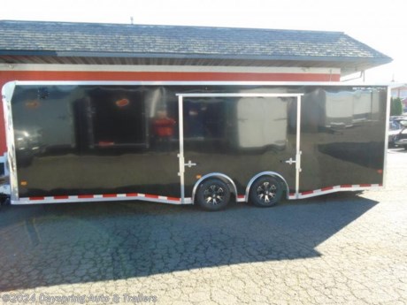 This is a Alcom Stealth 8.5 feet wide by 26 feet long with 6 feet 10 inches of interior height car hauler or toys. This one is sitting on tandem 5200# torsion spread axles with brakes on both axles and it is fully finish with white luan walls and ceiling all led running lights and a rear spoiler with loading lights and rear bogie wheels and a 6&#39; folding aluminum starter ramps ,Tpo flooring. Premium tail lights with reverse lights. The popular elite escape door so it easy to get out of your car. This one is a all aluminum trailer so it is very light and screw less sides and more

AT DAYSPRING, IT IS OUR GOAL TO HELP YOU FIND THE RIGHT TRAILER FOR YOUR NEEDS.

IF WE DON&#39;T HAVE IT, WE WILL BE MORE THAN HAPPY TO ORDER IT FOR YOU.

WE WANT TO MAKE SURE THAT YOU HAVE THE RIGHT TRAILER AND ACCESSORIES TO FIT YOUR NEEDS.

CONTACT US AND HAVE A GREAT EXPERIENCE BUYING YOUR NEW TRAILER!

TRADES ARE NO PROBLEM; JUST LET US KNOW WHAT YOU HAVE.

FINANCING RATES ARE LOWER THROUGH CREDIT UNIONS WE ARE A CERTIFIED CUDL DEALER