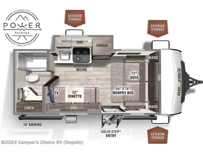 2022 Forest River Rockwood Geo Pro G19FDS - New Travel Trailer For Sale by Camper&#39;s Choice RV in Sequim, Washington