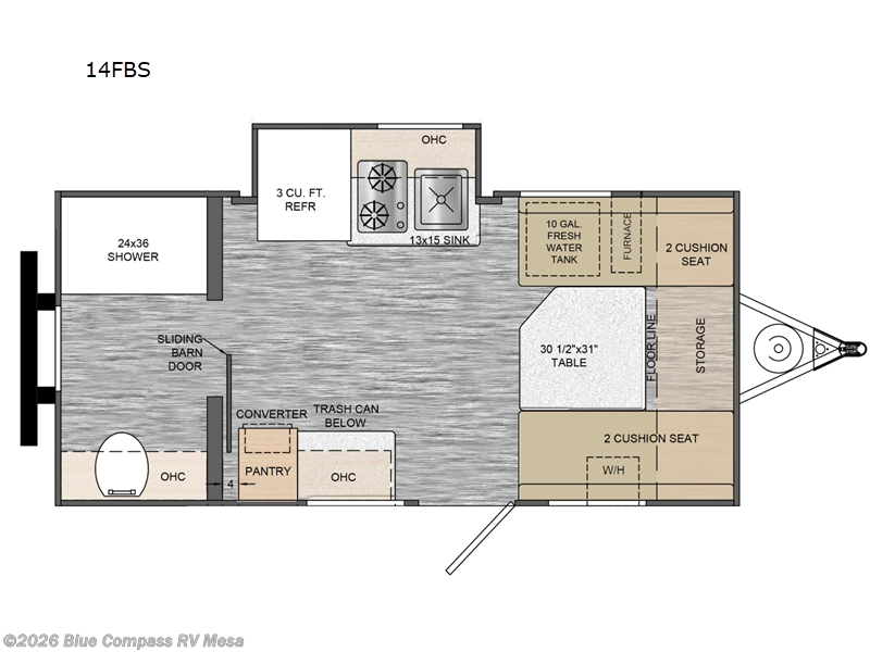 2025 Travel Lite Rove Lite 14FBS - New Travel Trailer For Sale by Blue Compass RV Mesa in Mesa, Arizona features Slideout