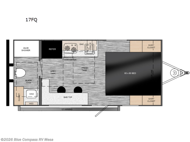 2025 Travel Lite Rove XL 17FQ - New Travel Trailer For Sale by Blue Compass RV Mesa in Mesa, Arizona