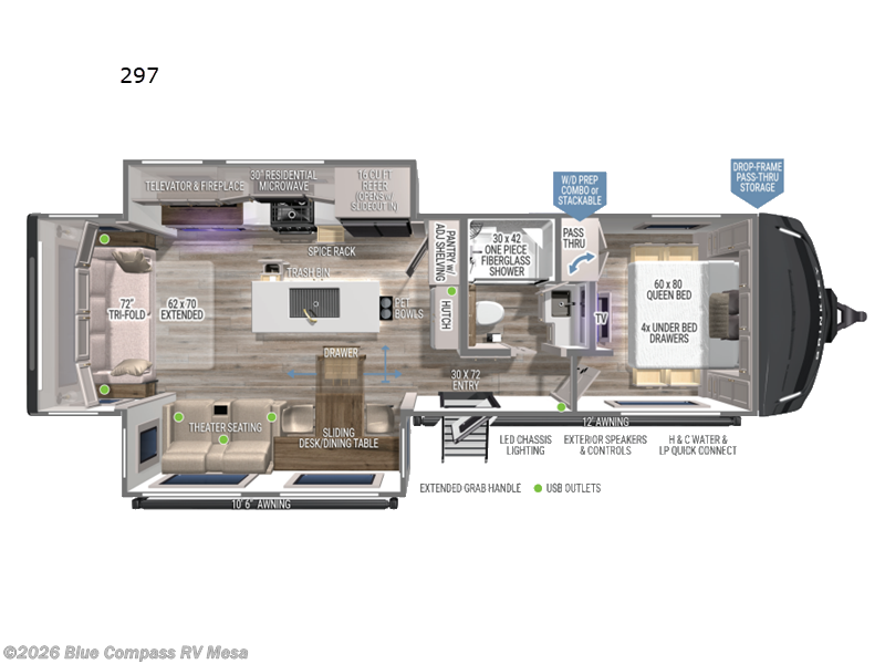 2026 Brinkley RV Model Z AIR 297 - New Travel Trailer For Sale by Blue Compass RV Mesa in Mesa, Arizona features Slideout