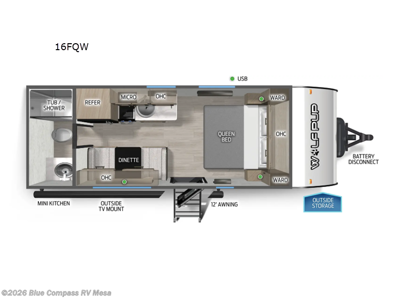 2026 Forest River Cherokee Wolf Pup 16FQW - New Travel Trailer For Sale by Blue Compass RV Mesa in Mesa, Arizona